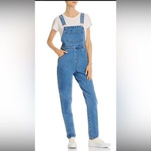 NWT Size small WWW overalls, light denim